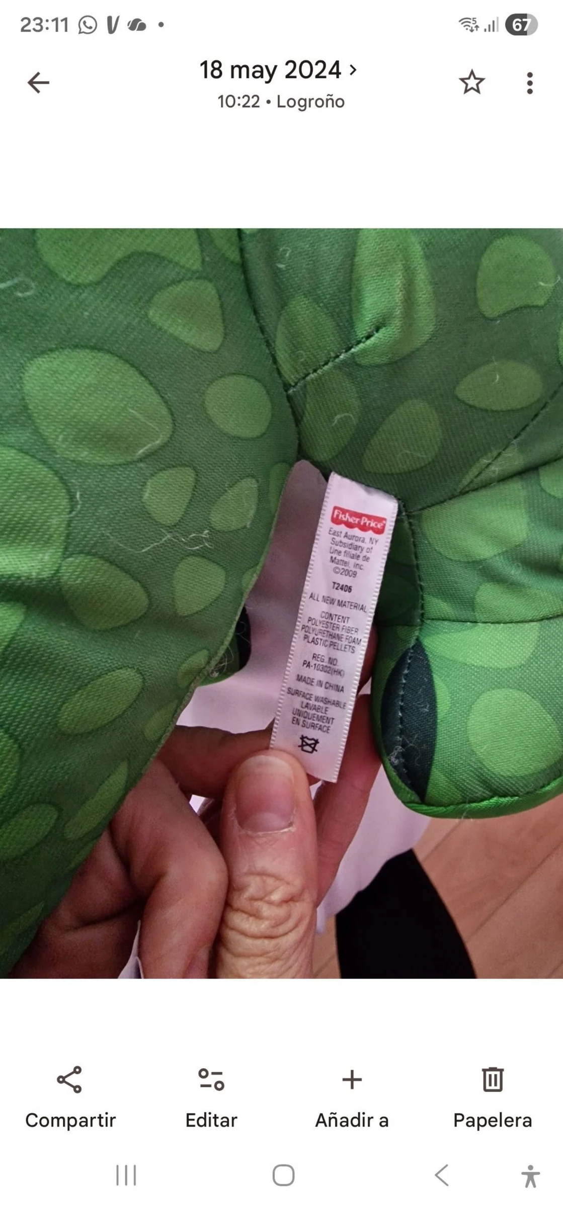 Peluche de dinossauro rex do Toy Story da Fisher Price – photo 4